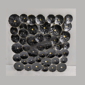 ใหม่ล่าสุดตกแต่งผนังบ้านสีทองเหล็กภายในห้องนั่งเล่นที่ทันสมัยสติกเกอร์กรอบแขวนดอกไม้ตกแต่งผนังบ้านโลหะ - Product Image 6