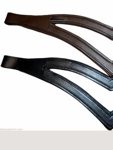 Brides de cheval équestre occidentales en cuir véritable de qualité supérieure Bandes de sourcils rembourrées en forme de V Meilleurs prix Équipement d'équitation - Product Image 3