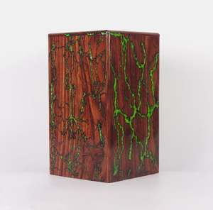 Fractal Wood Burning Turn Wooden Urns <b>for</b> Human Pet Adult <b>Ashes</b> Green Blue Storm Large <b>Casket</b> - Product Image 3