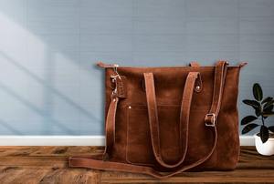 กระเป๋าถือหนังแท้สีน้ำตาลขนาดใหญ่กระเป๋าสะพายไหล่กระเป๋าสะพายโลโก้ที่กำหนดเองได้กันน้ำได้ทุกฤดู-สำหรับโอกาสที่เรียบง่ายฤดูร้อนฤดูหนาว - Product Image 2