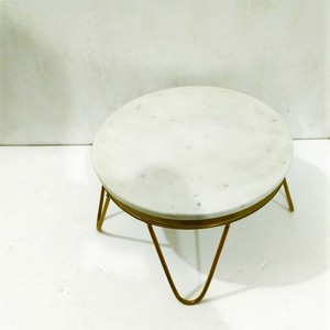 High Quality Custom Designed <b>Marble</b> Top with Black Metal Legs <b>Cake</b> <b>Stand</b> Silicone Resin Baking Bread <b>Stand</b> OEM/ODM Welcome India - Product Image 5