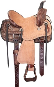 Sillín occidental de cuero hecho a mano, ajustable, de calidad estándar, para montar a caballo, ecuestre, deportes y entretenimiento - Product Image 3