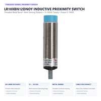 Capteurs de proximité inductifs Lanbao LR18XBN12DNOY LR12BF02DPO3M LR12AN04FLCN E2 LR30 à montage fileté sur barillet, détection 8 mm