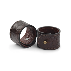 Mesa de estilo Servilletero de cuero decorativo Cierre de anillo Cuero Diseño de logotipo personalizado - Product Image 1