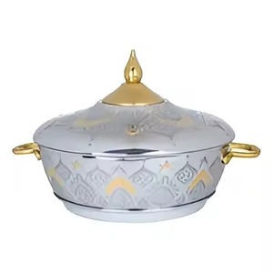 หม้อสแตนเลสพร้อมฝาโลหะสำหรับเสิร์ฟอาหาร - Product Image 3