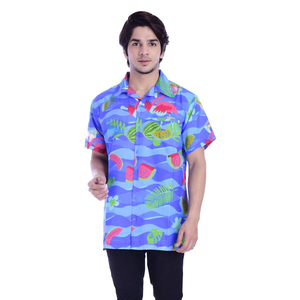 Nouveau design de chemises personnalisées pour hommes, vêtements de plage, chemises hawaïennes en polyester pour hommes - Product Image 1