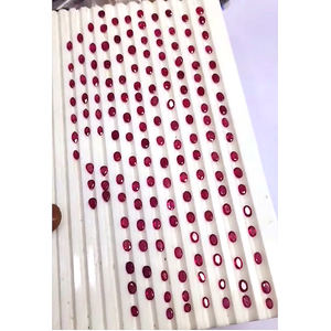 แก้วสำหรับกรุงเทพฯ158ชิ้นทับทิม6x4มม. 7x5มม. รูปไข่หน้า95 CTS ล็อต iroc การขายอุ่นอัญมณีหลวมเรา $87สำหรับทุกคน - Product Image 2