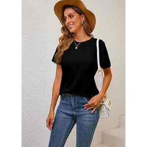 Camiseta de Verano Extra Grande de Algodón con Logotipo Personalizado para Mujer, Estilo Holgado, Informal, Ropa de Calle, Talla Grande - Product Image 3