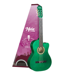 Guitarra Clásica Cutaway Morada 4/4, Juego Completo con Varilla de Ajuste, Soporte para Guitarra, Funda y Capo |   Midex CG-395PU - Product Image 2