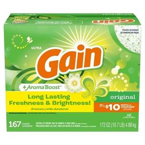Detergente para ropa en polvo Gain, aroma original, 172 oz, 167 cargas - Product Image 3