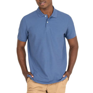 เสื้อโปโลผู้ชายแบบแห้งเร็วเสื้อยืดปกว่างเข้ารูปเข้ารูปแขนสั้นแนววินเทจแฟชั่นทันสมัย - Product Image 1