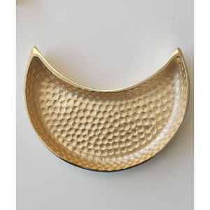 Vajilla Vintage Decoración del hogar Bandeja Hecha a mano Metal Forma De Luna Bandeja Platos de exhibición de ayuno Bandeja de Ramadán - Product Image 4