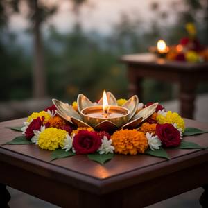 Support de bougie chauffe-plat artisanal en fer forgé, durable, portable et écologique, couleur or antique, pour la décoration intérieure et les occasions festives - Product Image 5