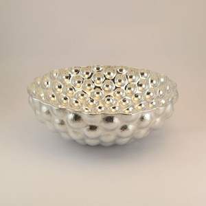 Aluminium Bowl with Polished Finish Decorative Metal <b>Centrepiece</b> Bowl for <b>Dining</b> <b>Table</b> & Home Decor - Product Image 1