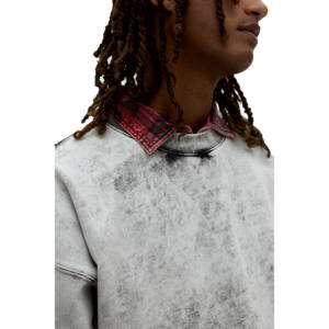 Profesional fabrica ácido lavado sudadera hombres peso pesado Vintage algodón sudadera con logotipo personalizado y diseño - Product Image 4