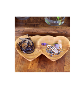 Heart shape Wood <b>Dough</b> <b>Bowl</b> for Home Decoration Wood Candle <b>Bowl</b> for Holiday for Candle Making long pcs hot selling - Product Image 4