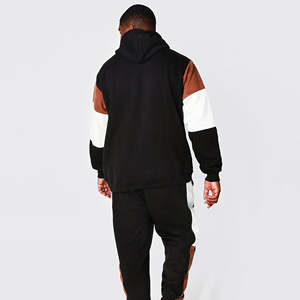 Vêtements de sport de luxe pour hommes 100% coton survêtements d'hiver col à capuche imprimé luxe Tech polaire motif solide écologique 2 pièces - Product Image 5