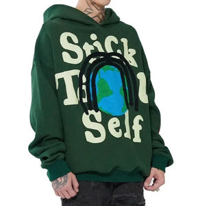 Hot New Custom Logo Sudadera con capucha para hombres y mujeres Heavyweight bordado 3D Screen Print para el invierno - Product Image 6