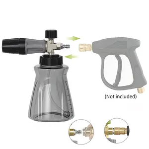 Pistolet à mousse électrique réglable, générateur <span class=keywords><strong>de</strong></span> mousse transparent, lance <span class=keywords><strong>de</strong></span> lavage haute pression, <span class=keywords><strong>buse</strong></span>, batterie 8000 mAh pour un nettoyage facile <span class=keywords><strong>de</strong></span> la voiture - Product Image 2