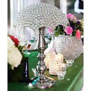 Cuenco de cristal de diseño real, centros de mesa de boda, soporte de arreglo floral alto, centro de mesa de cristal hecho a mano - Product Image 3