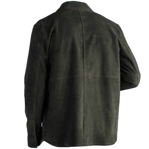 Vêtements de travail courts pour hommes personnalisés Bouton décoratif vintage décontracté confortable vestes et manteaux en cuir suédé pour hommes - Product Image 6