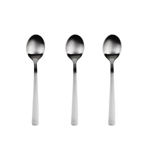 Set di 3 cucchiai in acciaio inossidabile riciclato, finitura opaca radice - Product Image 1