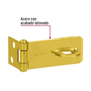 Hermex Boîte de cadenas en acier plaqué laiton de 1 à 3/4 pouces avec 6 unités - Product Image 2
