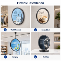 Écran publicitaire numérique LED circulaire ZDHQ avec CMS intégré, lisible en plein soleil, pour affichage en magasin de luxe, hôtel, centre commercial