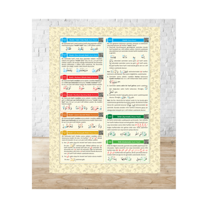 Tabla de Reglas de Tajweed para el Aprendizaje del Idioma, Código 129, Color Crema, Impresión a 4 Colores, 16.5cm X 24cm - Product Image 2