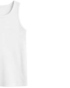 Customized <b>Men</b> Sleeveless Ribbed <b>Tank</b> <b>Top</b> Muscle Fit Casual Summer Wear Soft Stretch Cotton Vest <b>White</b> Color OEM Wholesale - Product Image 3
