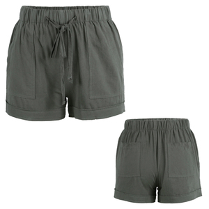 <b>Bulk</b> Sale Women High Waist Cotton Shorts Soft Breathable Regular Fit Summer Casual Eco-Friendly Quick Dry Streetwear Lounge Gym - Product Image 3