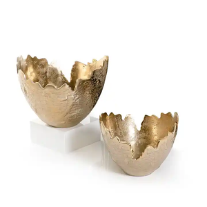 ENSEMBLE DE 2 bols de service de fruits en aluminium d'excellente qualité au design moderne pour ustensiles de cuisine du fournisseur et exportateur indien - Product Image 6