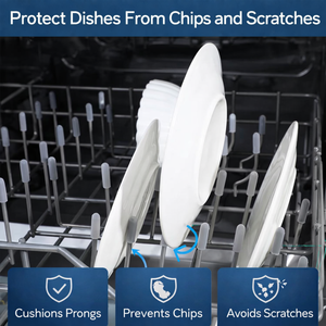 Tapas de Repuesto para Dientes de la Rejilla del Lavavajillas, Cubiertas de Silicona para Puntas Oxidadas, Ajuste Universal, Gris - Product Image 4
