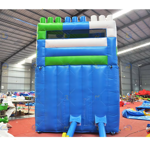 Château gonflable commercial robuste avec double toboggan aquatique pour jardin extérieur - Product Image 1
