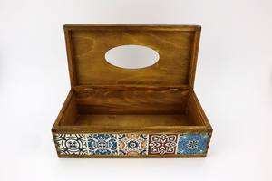 Boîte à mouchoirs en bois bricolage personnalisée de haute qualité pour la décoration de la maison pour l'artisanat au prix le plus bas par HF CRAFTS - Product Image 2
