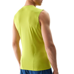 Camisetas sin mangas promocionales de talla grande para hombre, camisetas personalizadas con cuello redondo, mezcla de algodón y poliéster transpirable, camisetas para gimnasio que absorben la humedad a la venta - Product Image 3