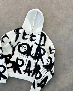American High Street Fashion Brand Letter Graffiti Print Oversized Sweatshirt homme hoodi Y2k Fashion Harajuku Pullover Hoodie - Product Image 2
