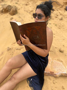 Nouveau véritable main usiné Extra Large en cuir gaufré fermoir moyen serrure Journal Boho traditionnel Vintage cuir voyage Long Journal - Product Image 6