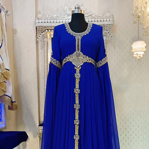 Royal blue designer islamic <b>kaftan</b> - Product Image 1