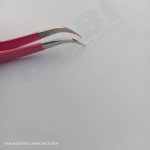 ผู้ค้าส่งแหนบต่อขนตาสีชมพู รับทำโลโก้ แหนบปลายโค้ง ผู้ผลิตอุปกรณ์ต่อขนตาสำหรับร้านเสริมสวย - Product Image 2