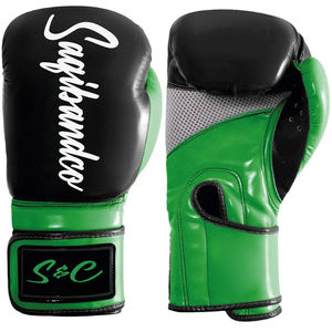 Gants de boxe extra larges à crochet et boucle Gants de boxe en cuir et gants de Muaythai au design personnalisé - Product Image 5