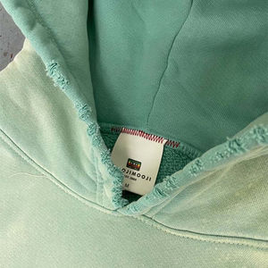 Acid Washed Hoodies No Bottom Rib Men Streetwear Hoodie Vintage Washed Men Cotton Hoodie - Product Image 4