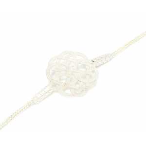 999 Sterling Silver Kazaziye <b>Love</b> Knot Tennis <b>Bracelet</b> White Fashion Accessory - Product Image 4