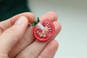 Pendientes de cuentas hechas a mano de algodón de forma ovalada diseño ligero de estilo Budista para uso en fiesta de Navidad - Product Image 2