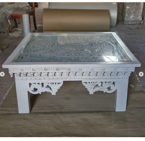 Table basse en bois portable fabriquée à la main pour le bureau à domicile et le salon en bois massif décoratif avec de beaux détails - Product Image 2