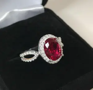 TISHYA DIAMOND 925 Sterling Silver 3.8ct Brilliant Cut <b>Moissanite</b> Vintage Women's 5-Azimuth Halo Wedding Engagement <b>Ring</b> 14K - Product Image 5