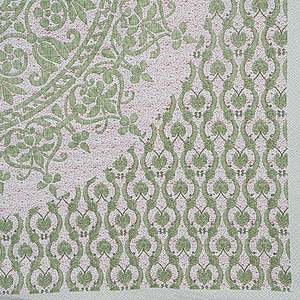 Green Floral Print 240 TC 100% Cotton Double Bed <b>Sheet</b> Set with 2 Pillow Covers <b>King</b> <b>Size</b> 3pc & 4pc Options Available (SHKV1042) - Product Image 5