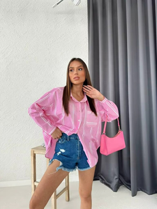 Camisa Blusa de Mujer Oversize Casual de Manga Larga con Volantes, Tejida, Talla Única, con Botones, Blanca, Estilo Urbano Primavera Verano - Product Image 4