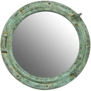 Miroir mural de fenêtre de bateau à hublot antique en laiton maritime vintage décor nautique de l'exportateur et du fabricant indiens - Product Image 6