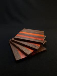 Sous-verres de bar en résine et pierre de bois personnalisés de style moderne sous-verres créatifs faits à la main pour cadeaux de pendaison de crémaillère, maisons, bureaux, - Product Image 2